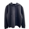 Prada Black Cotton Hoodie and Embroidered Logo Size M