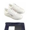 Prada White Logo Low Top Leather sneakers size 40
