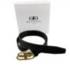 Balenciaga BB Buckle belt black leather size 80cm
