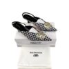 Balenciaga BB Knife Black Houndstooth Slingback Pumps Heels Size 39