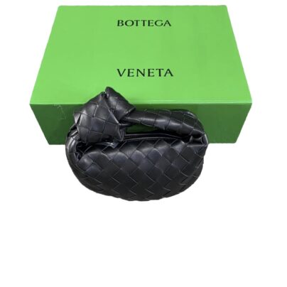 Bottega Veneta Candy Black Jodie Knot Leather Bag