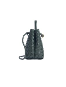 Bottega Veneta Small Andiamo Green Tote bag intrecciato leather Side Picture