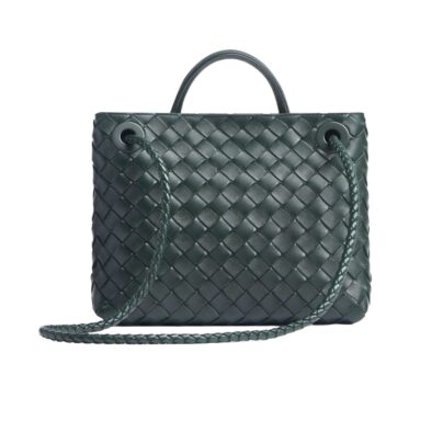 Bottega Veneta Small Andiamo Green Tote bag intrecciato leather back picture