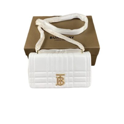 Burberry Small Lola White Shoulder Bag