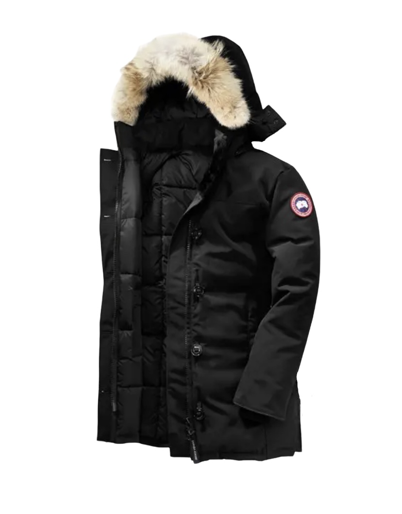 Canada Goose Dawson Black Jacket with Hooded Fur Size M