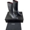 Chanel Black Rain Rubber Boots size 40