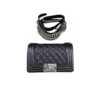 Chanel Boy Small Quilted Black Caviar Leather SHW