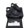 Chanel CC Logo Black Leather and Suede Sneakers Size 39