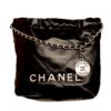 Chanel Mini 22 Black Quilted Calfskin Bag in Gold Hardware
