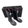 Chanel Rubber Rain Boots in Black Size 39.5