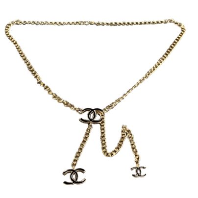 Chanel Three CC Logo 2023 24FW Goldtone Waist chain
