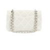 Chanel Timeless White Faux Pearl Medium Flap Bag Tweed and Leather back