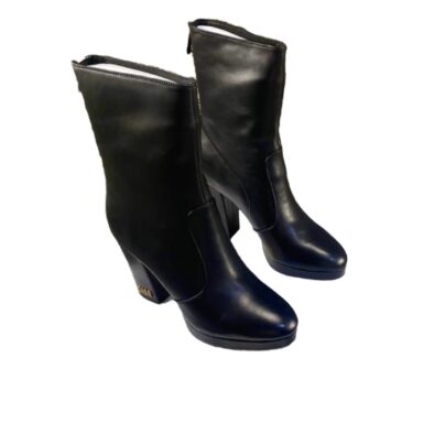 Christian Dior Black Calfskin Leather Womens Boots Size 40