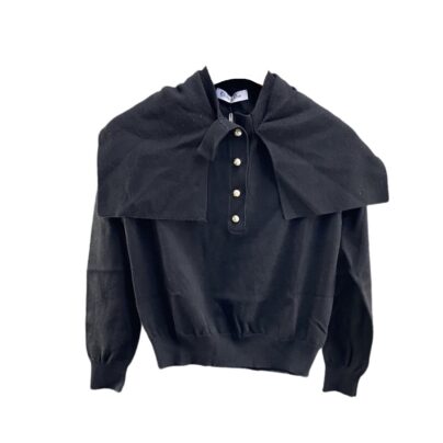 Christian Dior Black Tied Collar Sweater Size 38