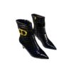 Christian Dior CD Black Crocodile leather ankle boots size 40