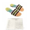 Christian Dior Dway Gradient Rainbow Slides Flat Sandals Size 39