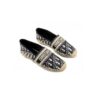 Christian Dior Granville Espadrille Blue Embroidered Oblique Size 40