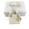 Christian Dior MICRO Lady Dior Latte Beige Pearl Embellished Bag