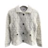 Christian Dior Macrocannage White Buttoned Cardigan Size S