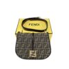 Fendi CMON Medium Brown FF leather and fabric bag