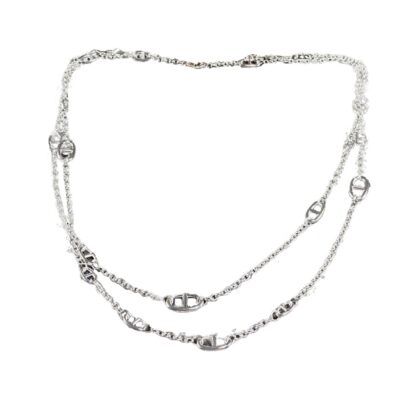 Hermes Farandole Long Necklace Chaine DAncre Sterling Silver