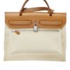 Hermes Herbag Zip 31 Beige Tan Brown Leather 2 in 1 Bag back