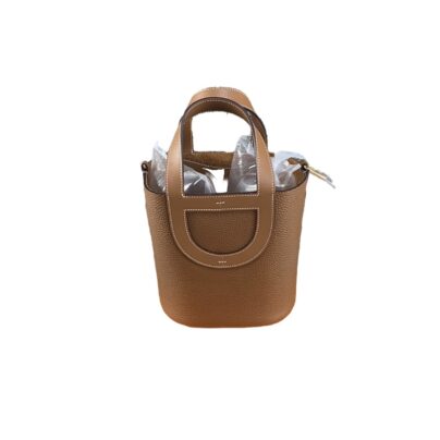 Hermes In The Loop 18 Tote Bag Gold Clemence Leather