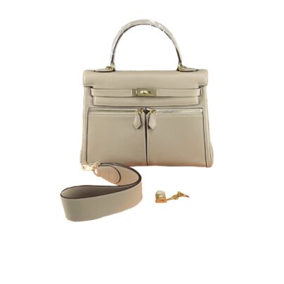 Hermes Kelly Lakis 32 Handbag in Beige Swift Leather GHW