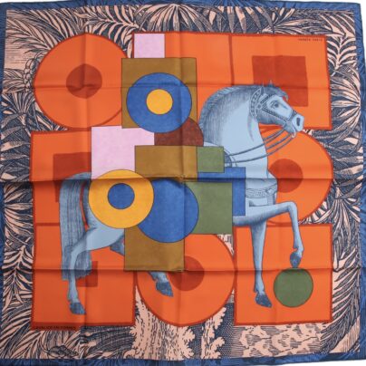Hermes Multicoloured Silk Scarf Horse Cavalier
