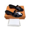 Hermes Oasis Heeled Sandals Black Epsom Leather Size 38
