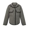 Louis Vuitton Grey Graphic Trim Wool Overshirt Size M