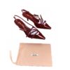 Miu Miu Buckle Slingback Red Patent Leather Kitten Heels Size 40