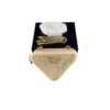 Prada Mini Triangle Gold Crystal Embellished Bag with Gold Chain