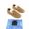 Prada Saint Tropez Suede Loafers in Natural Brown Size 37