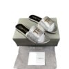 Tom Ford TF Metallic Grey Flat Sandals size 39