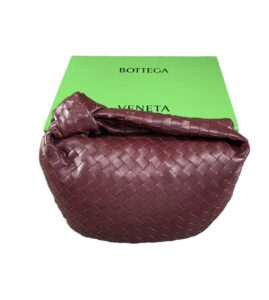 Bottega Veneta Jodie Large Burgundy Red Intrecciato Shoulder Bag