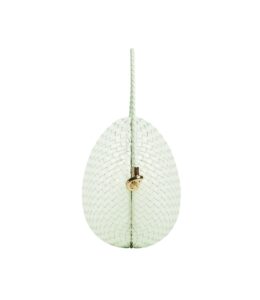 Bottega Veneta Uovo Minaudiere Pistachio Green Egg shaped Oval Small Top Handle Bag