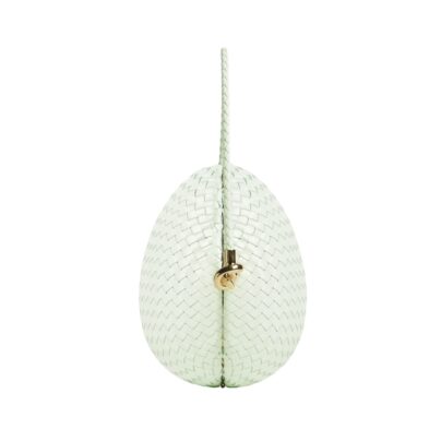 Bottega Veneta Uovo Minaudiere Pistachio Green Egg shaped Oval Small Top Handle Bag