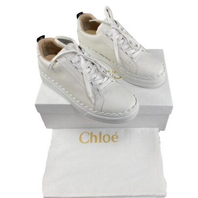 Chloe White Leather Low top Sneakers size 38