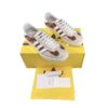 Gucci Gazelle x Adidas Sneakers in Beige Brown GG Fabric Size 41