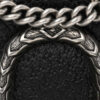 Gucci Mini Dionysus Black Denim GG Shoulder Bag Matte Silver Chain