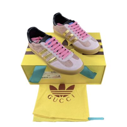 Gucci x Adidas Pink Suede Low top women sneakers size 38