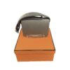 Hermes Geta Bag in Etoupe Chevre Leather and Gold Hardware