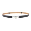 Hermes Kelly 18 Belt Black Epsom Leather Palladium Hardware
