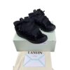Lanvin Black Curb Sneakers Suede and Calfskin Size 39
