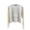 Loewe Beige Anagram Cropped Sweater Size L