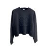 Loewe Black Anagram Cropped Sweater Size L