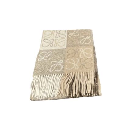 Loewe Cream Beige Scarf in Wool and Cashmere