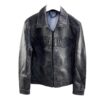 Louis Vuitton Black Stadium Leather Biker Jacket