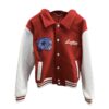 Louis Vuitton Red LV x YK Varsity Jacket with Psychedelic Embroidered Flower